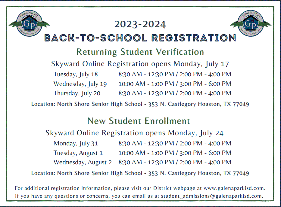  RSV and New Student Enrollment information